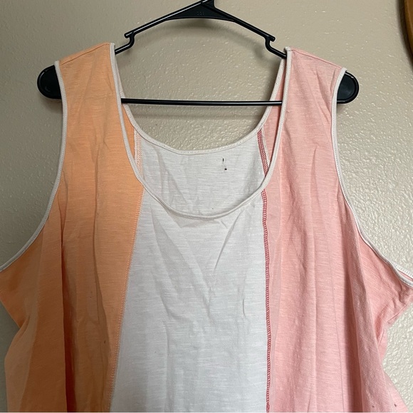 Juniors Women’s BP. Tri Block Colored Super soft lightweight short tank top - Picture 5 of 6